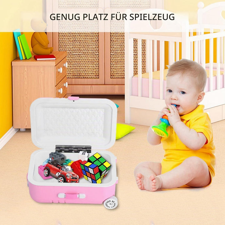 Mini-Kofferspielzeug, Mädchenliebe Plastik Spielzeug für Kinder, Compact Design, Pink, für Kleinkind