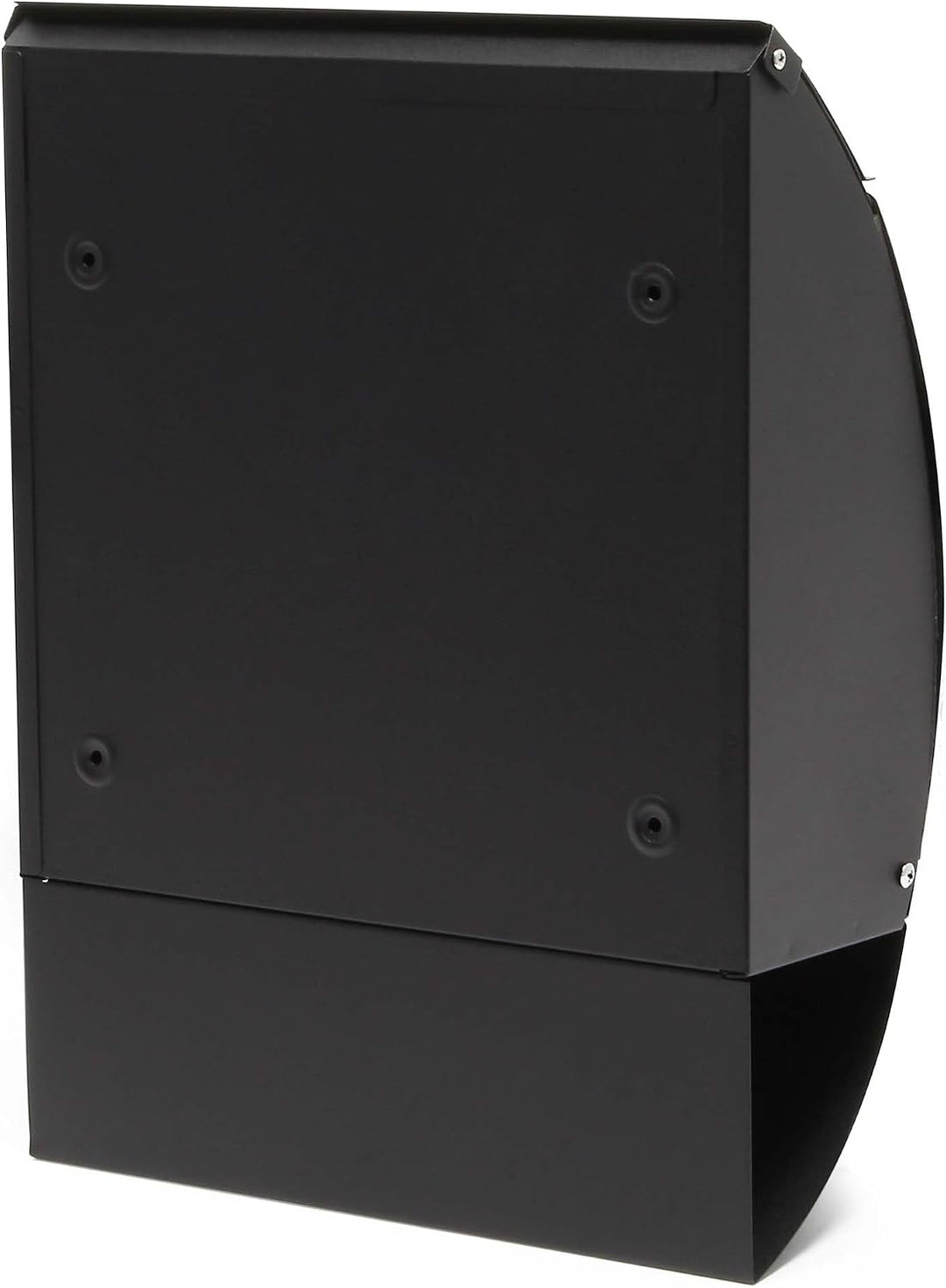 Wiltec Designer Briefkasten V18 schwarz 305 x 120 x 400 mm, Wandbriefkasten mit Schloss, Sichtfenste