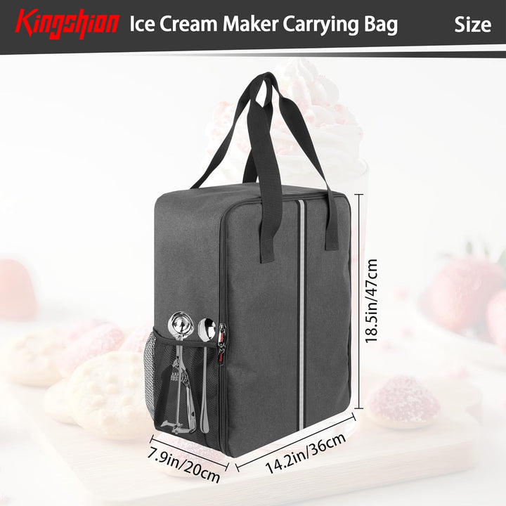 Ice Cream Maker Carrying Bag with Handle, Waterproof Dustproof Storage Bag Compatible with Ninja Cre