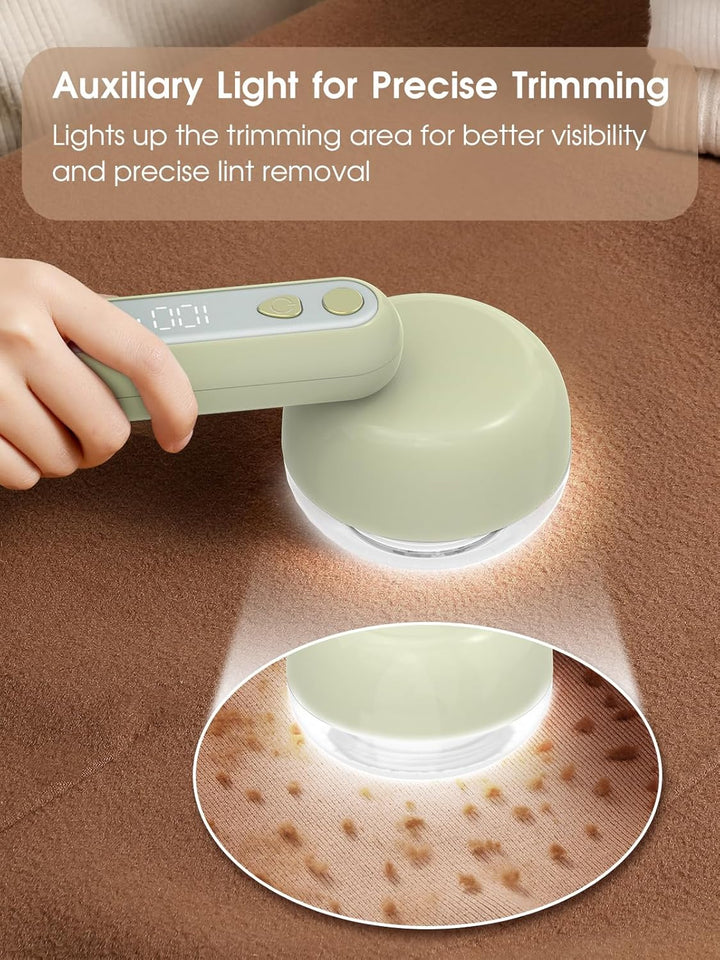 COPPA Fusselrasierer, Wiederaufladbar Fusselrasierer Elektrisch 6 Klingen 3 Geschwindigkeiten Tragba