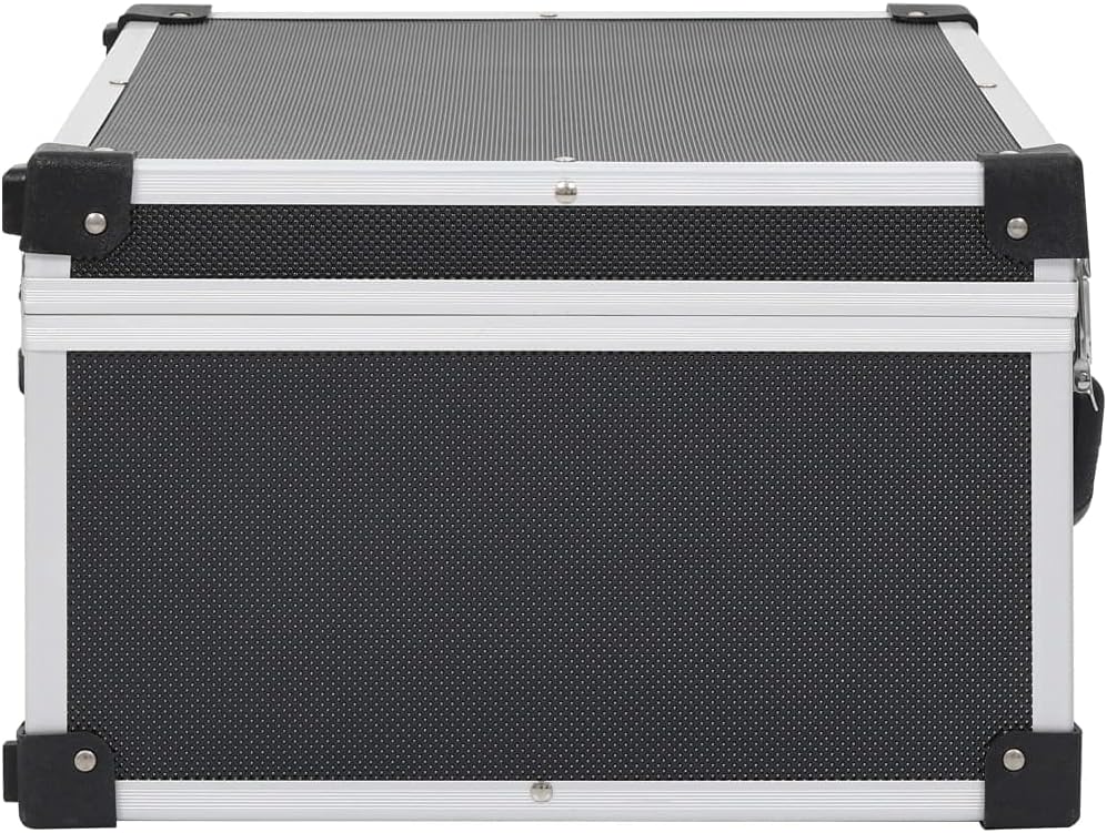 vidaXL CD Koffer für 60 CDs mit 2 Schlüsseln DJ Case Box Alukoffer Aufbewahrungsbox Transportbox Sor
