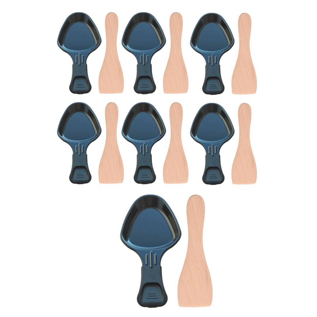 Raclette für Pfannen, multifunktional, Mini-Set, Holz, antihaftbeschichtet, tragbar, Wok-Grill, idea