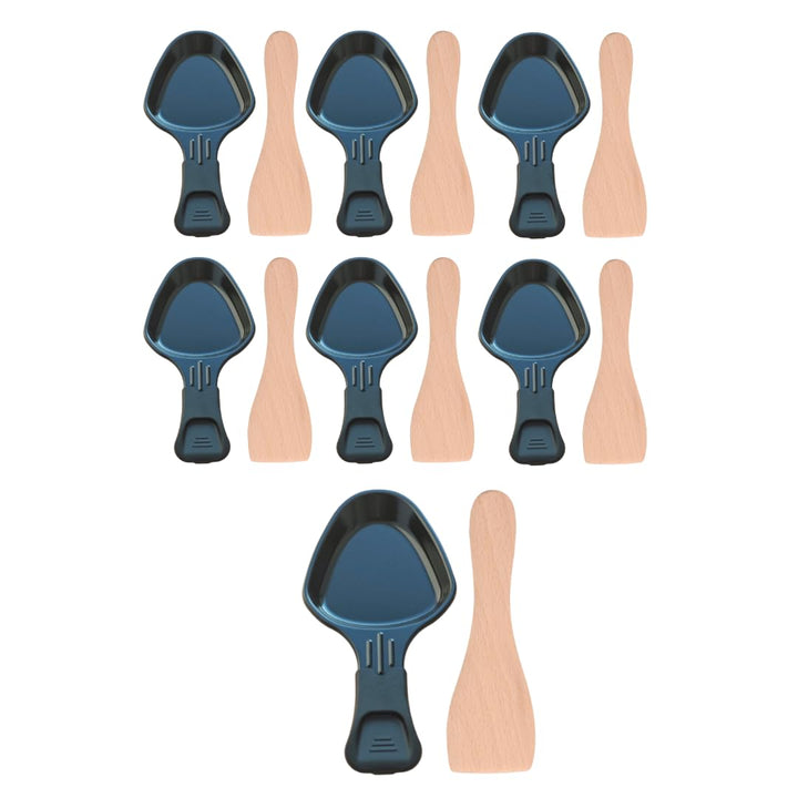 Raclette für Pfannen, multifunktional, Mini-Set, Holz, antihaftbeschichtet, tragbar, Wok-Grill, idea