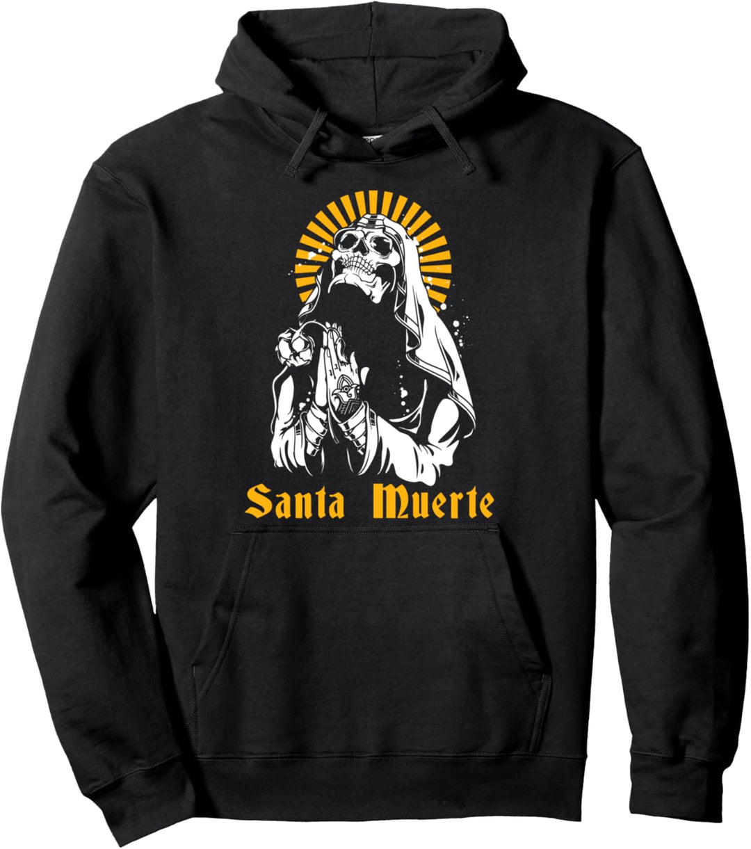 Santa Muerte Mexikanischer Totenschädel Mexiko Weibliche Gottheit Pullover Hoodie