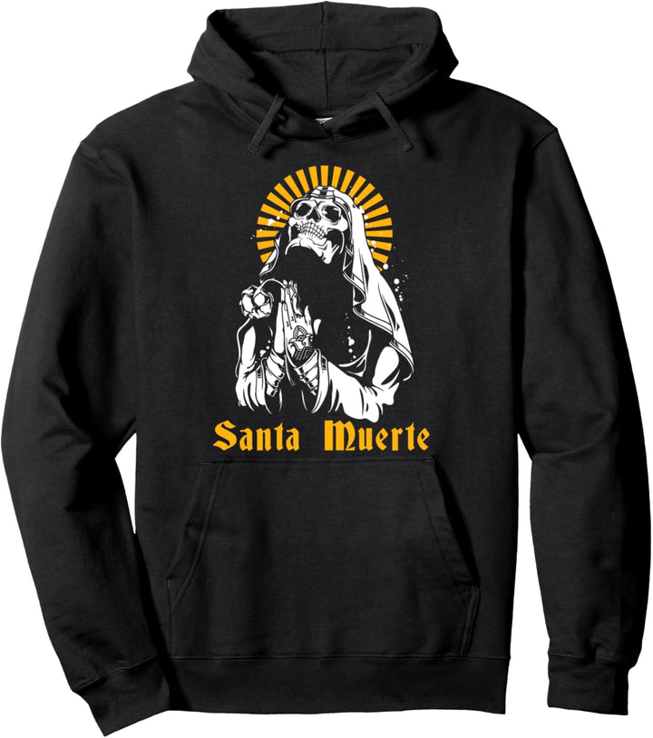 Santa Muerte Mexikanischer Totenschädel Mexiko Weibliche Gottheit Pullover Hoodie