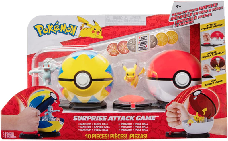 BANDAI POK Poké Ball Attack Surprise Machop Pikachu W2