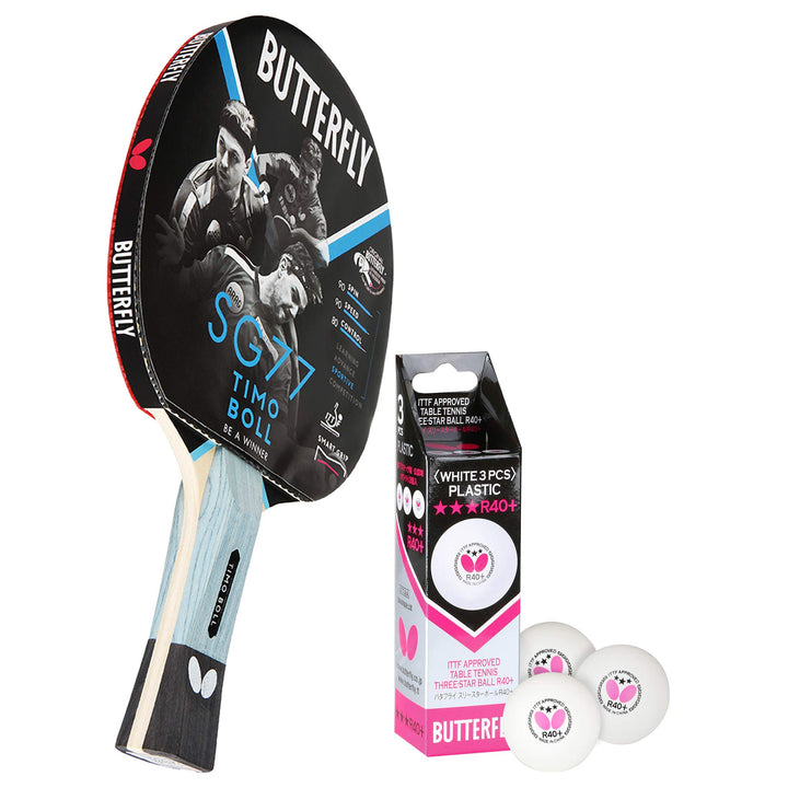 Butterfly® Timo Boll SG77 Tischtennisschläger | Tischtennis Racket Bat Hobby & Training | routiniert