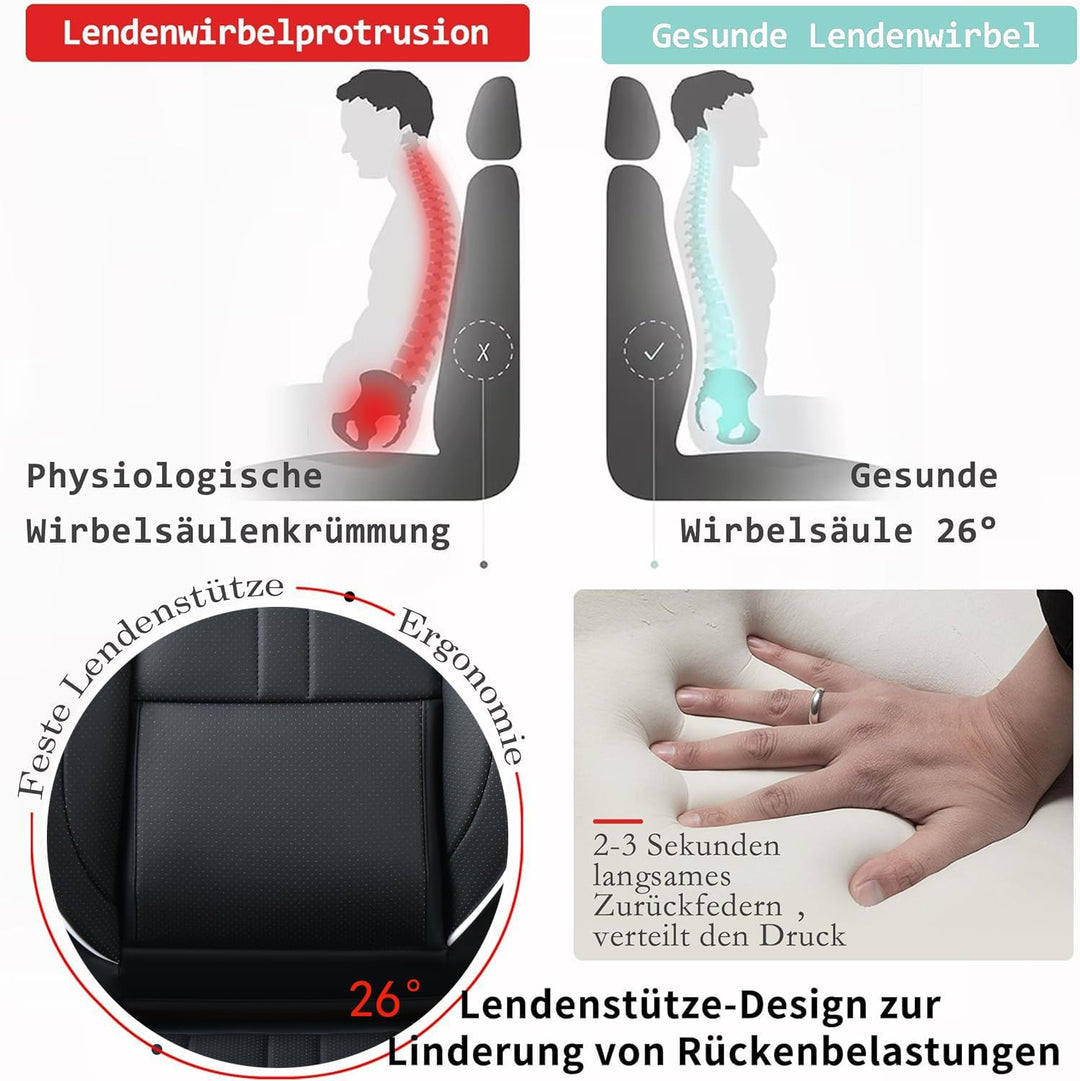 Chifeng Sitzbezüge Auto Leder Komplettset, Wasserdichtes Sitzbezüge Vorne und Hinten 5 Stück, Univer