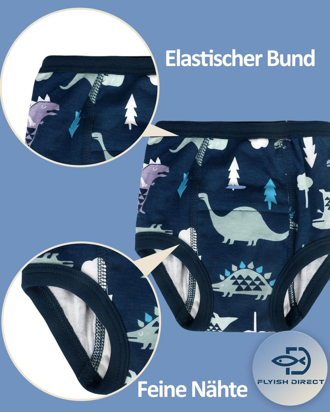FLYISH DIRECT Töpfchen Trainingshose - Packung mit 6 Baby Trainingshosen Töpfchen Unterwäsche Kleink