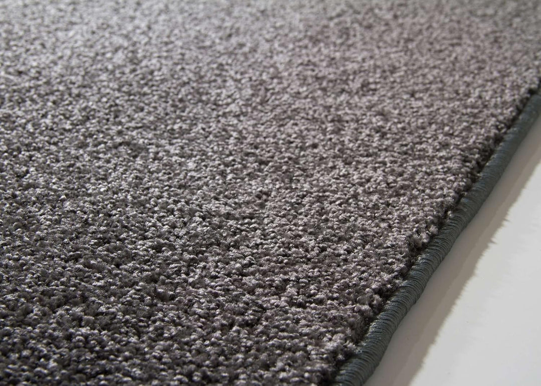 Steffensmeier Kurzflor Teppich Cambridge, Wohnzimmer, Schlafzimmer, in Anthrazit, Grösse: 120x180 cm