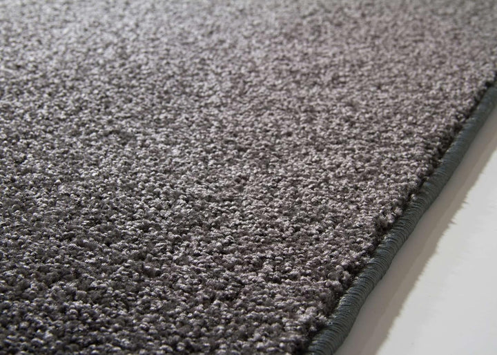 Kurzflor Teppich Cambridge, Wohnzimmer, Schlafzimmer, in Anthrazit, Grösse: 80x150 cm, 80 x 150 cm (