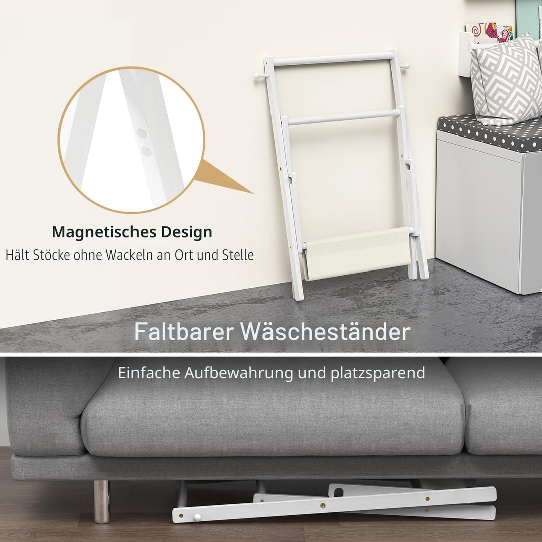 BAMBOOHOMIE Baby-Kleiderständer für Babyshower, Haustiere und Puppen, Baby-Kleiderständer mit Ablage