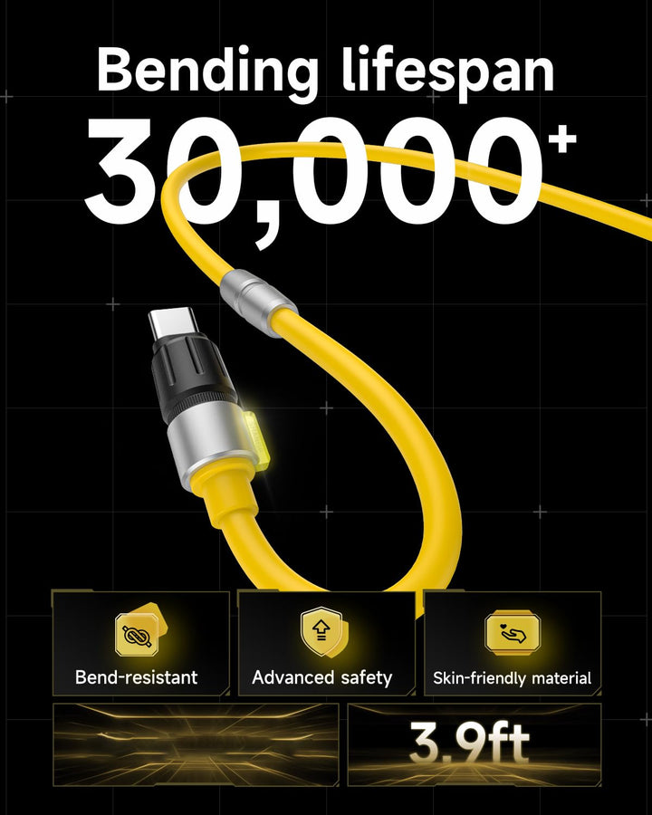 sharge USB C auf USB C Kabel, Phantom Typ C Ladekabel für Gaming Tastatur Schnellladekabel für MacBo