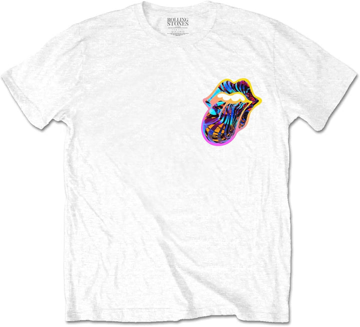 The Rolling Stones T-Shirt Sixty Gradient Text Logo Neu offiziell Herren Weiss, S Wei&#xDF;