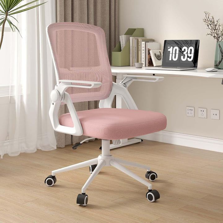 naspaluro Bürostuhl mit Hochklappbare Armlehnen, Schreibtischstuhl Ergonomisch, Drehstuhl mit Netzbe