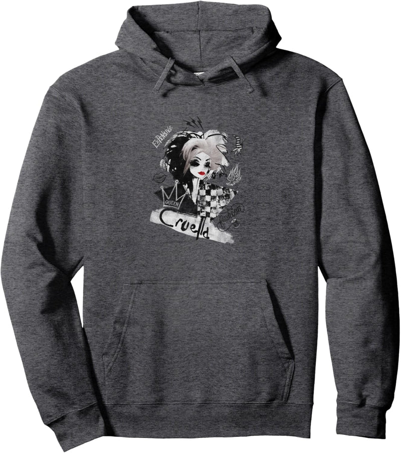 Disney Cruella Artsy Collage Pullover Hoodie