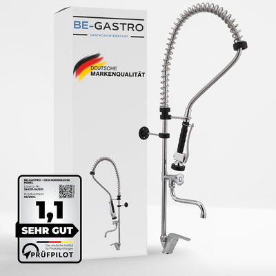 BE-GASTRO I Profi Gastro Geschirrbrause Einloch "Premium" Hebelgriff inkl. Wasserhahn, Mischbatterie
