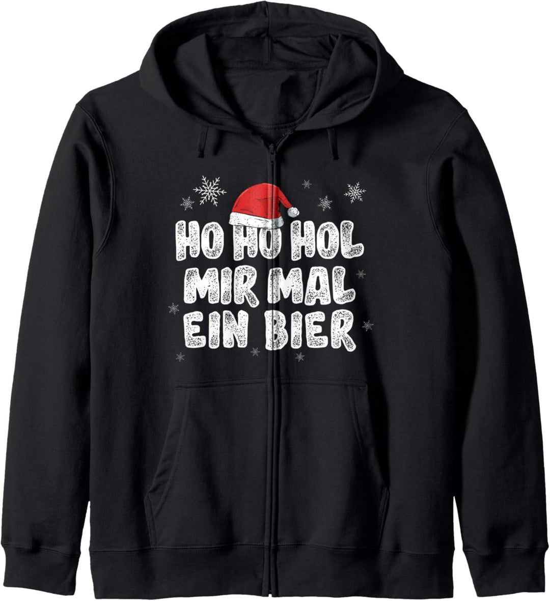 Witziges Ugly Christmas Weihnacht Ho Ho Hol Mir Mal Ein Bier Kapuzenjacke