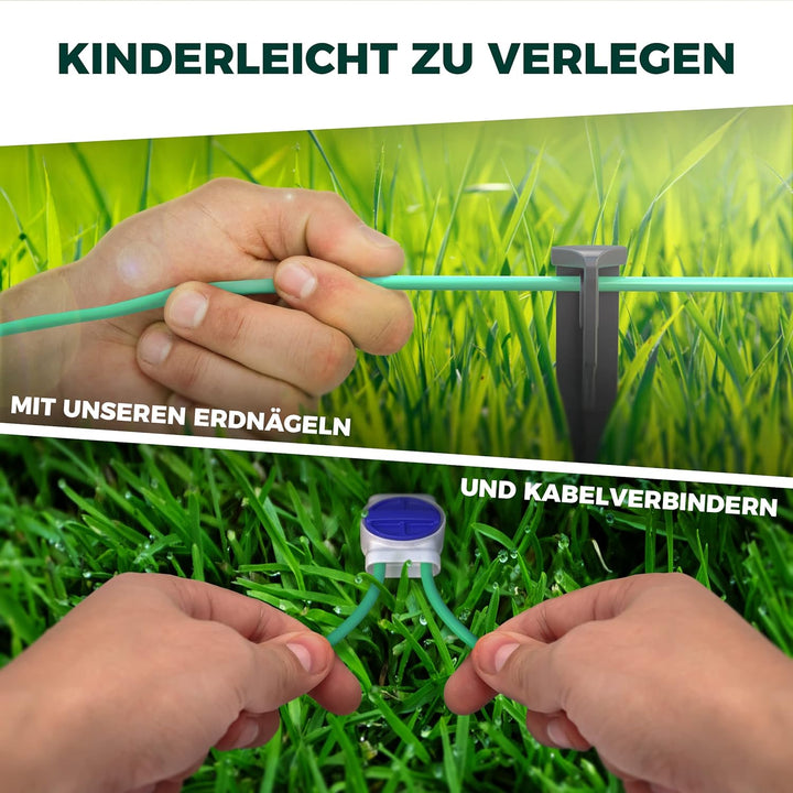kanoo® Begrenzungskabel für Mähroboter – Universell kompatibel – Begrenzungsdraht aus Qualitätskupfe
