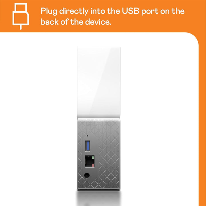 Western Digital WDBVXC0020HWT-EESN 2TB My Cloud Home Personal Cloud, White 2TB 1-Bay, 2TB 1-Bay