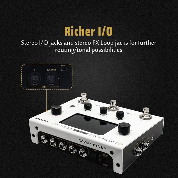 HOTONE Gitarre Bass Multi-Effekte Prozessor Gitarren Bass Effektpedal Touchscreen Gitarre Bass Amp M