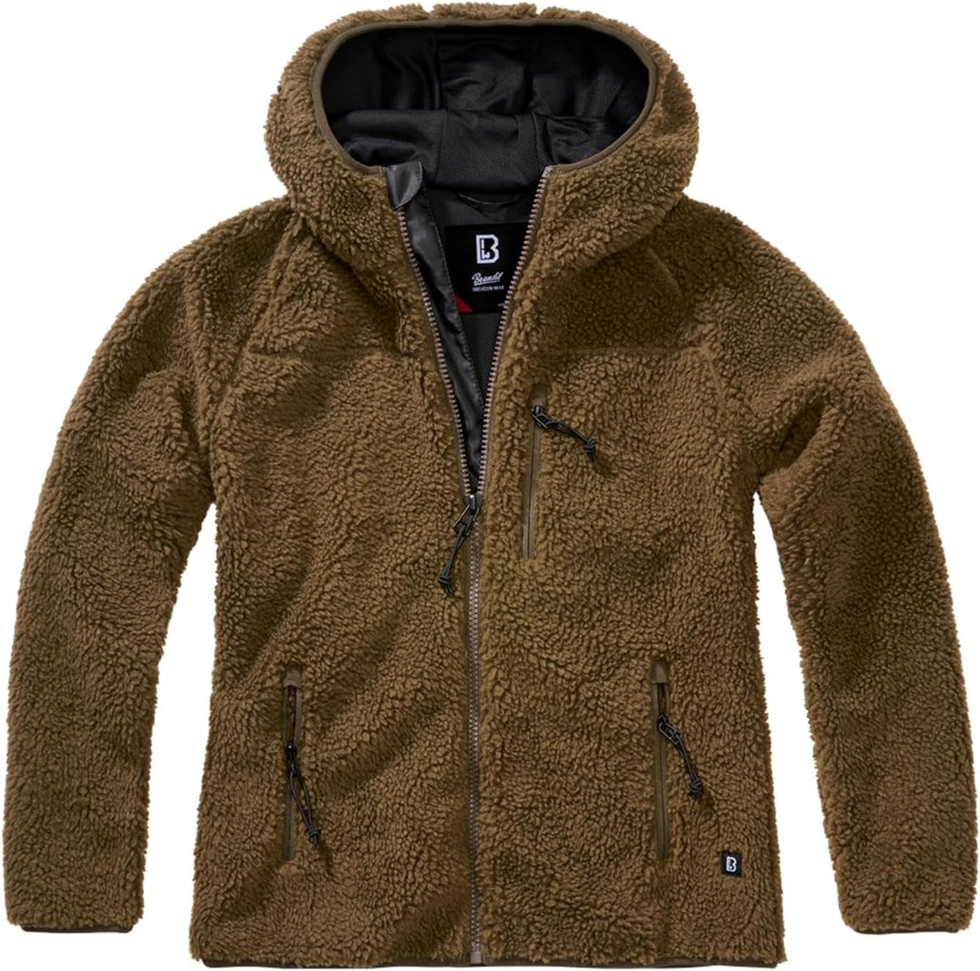 Brandit Women Teddyfleece Jacket Hooded, many colours, Grössen XS bis 5XL, Oliv