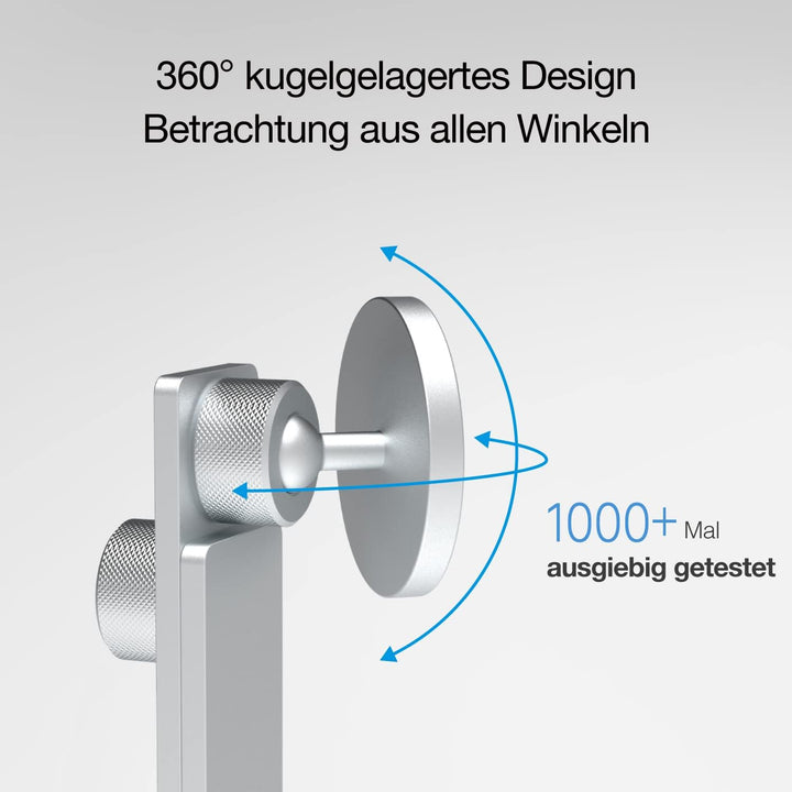 Just Mobile AluDisc Max I Multi-Winkel Tablet Halterung I Magnetischer Tablet Halter kompatibel mit