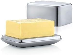 blomus -BASIC- Butterdose Edelstahl matt, 125 g Butter, 63637 S Single, S Single