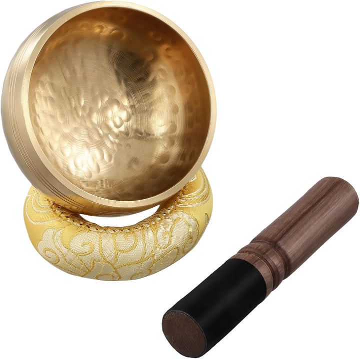 8cm Klangschale Klein Meditation, Klangschale mit Kissen und Klöppel, Meditationsschale Klangschalen