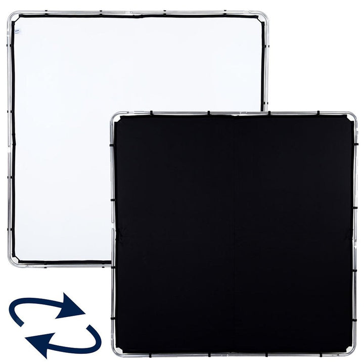 Manfrotto LL LR82221R 2 x 2 m Skylite Diffusor Rapid, Stoff, gross, Schwarz/Weiss