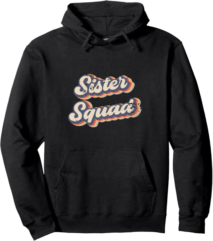 Sister Squad Vintage Rainbow Pullover Hoodie