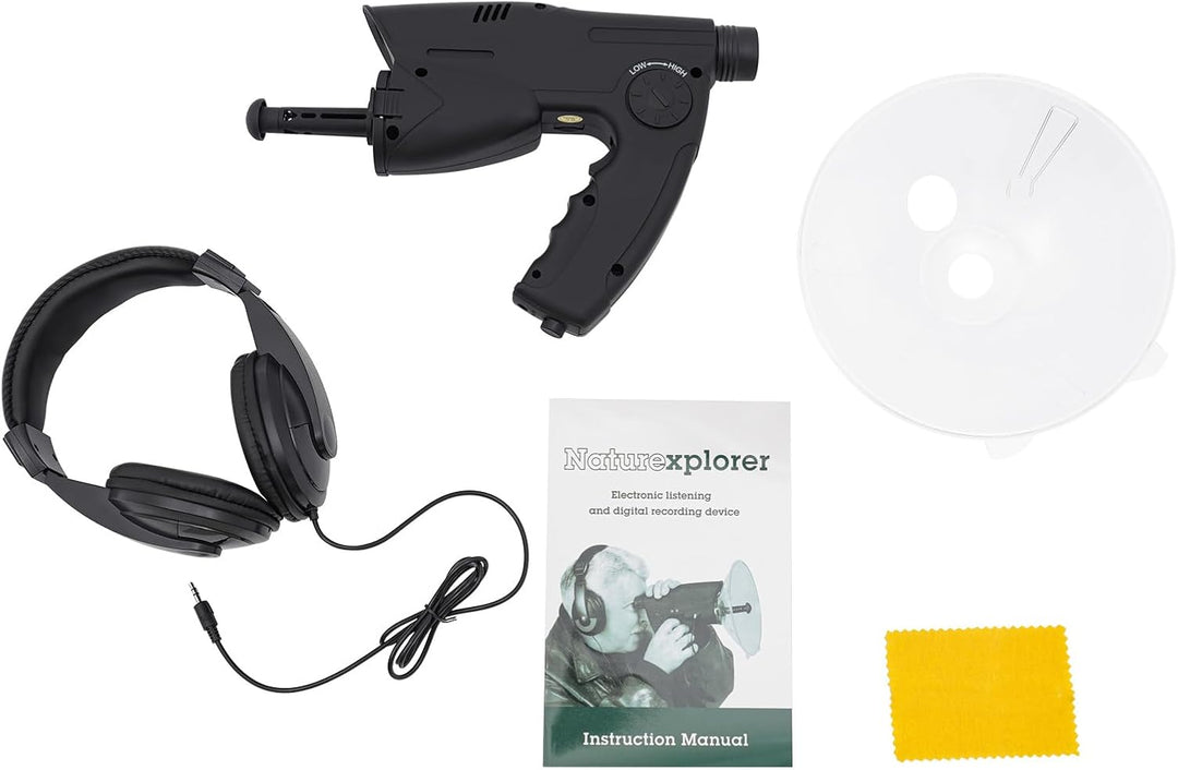 Richtmikrofon Parabolmikrofon Abhörgerät Vogelhorchgeräte mit 8-facher Vergrösserung, Mikrofon-Hörge