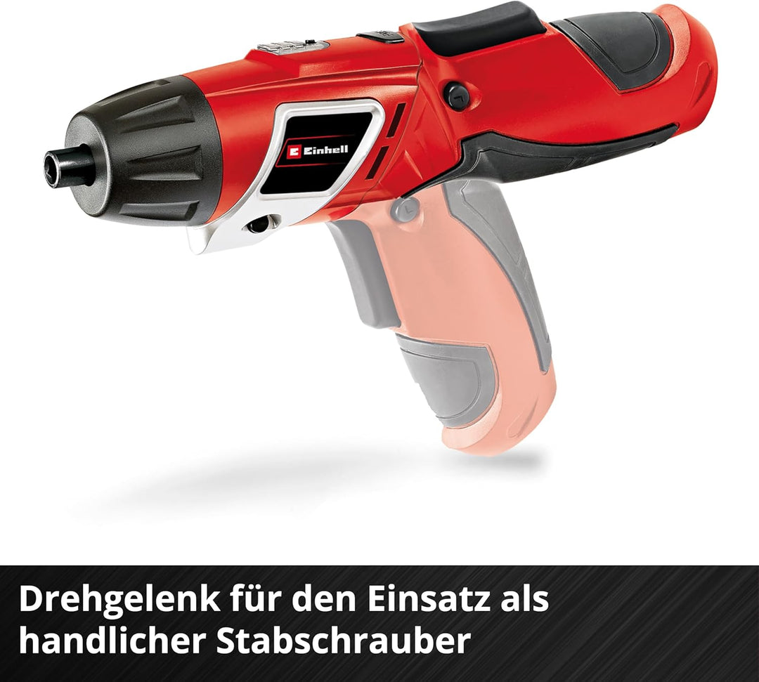 Einhell Akkuschrauber TC-SD 3,6 Li (3,6V, 1300 mAh, 3 Nm Drehmoment, Drehgelenk im Handgriff, LED-Li