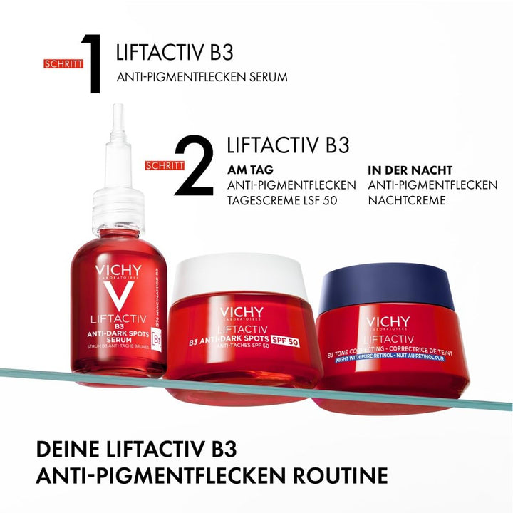 Vichy LiftActiv B3 Dark Spot Corrector und Gesichtsserum mit Niacinamid, Glykolsäure, Peptiden und T
