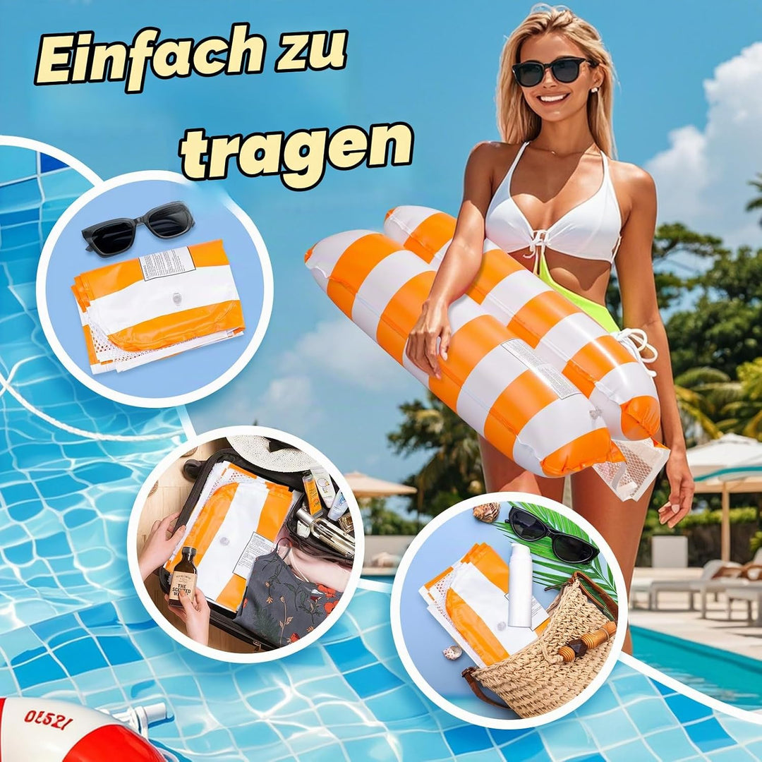 Luftmatratze Pool Zubehör XL, Wasserhängematte, Aufblasbare Pool Spielzeug Luftmatratze Wasser Hänge