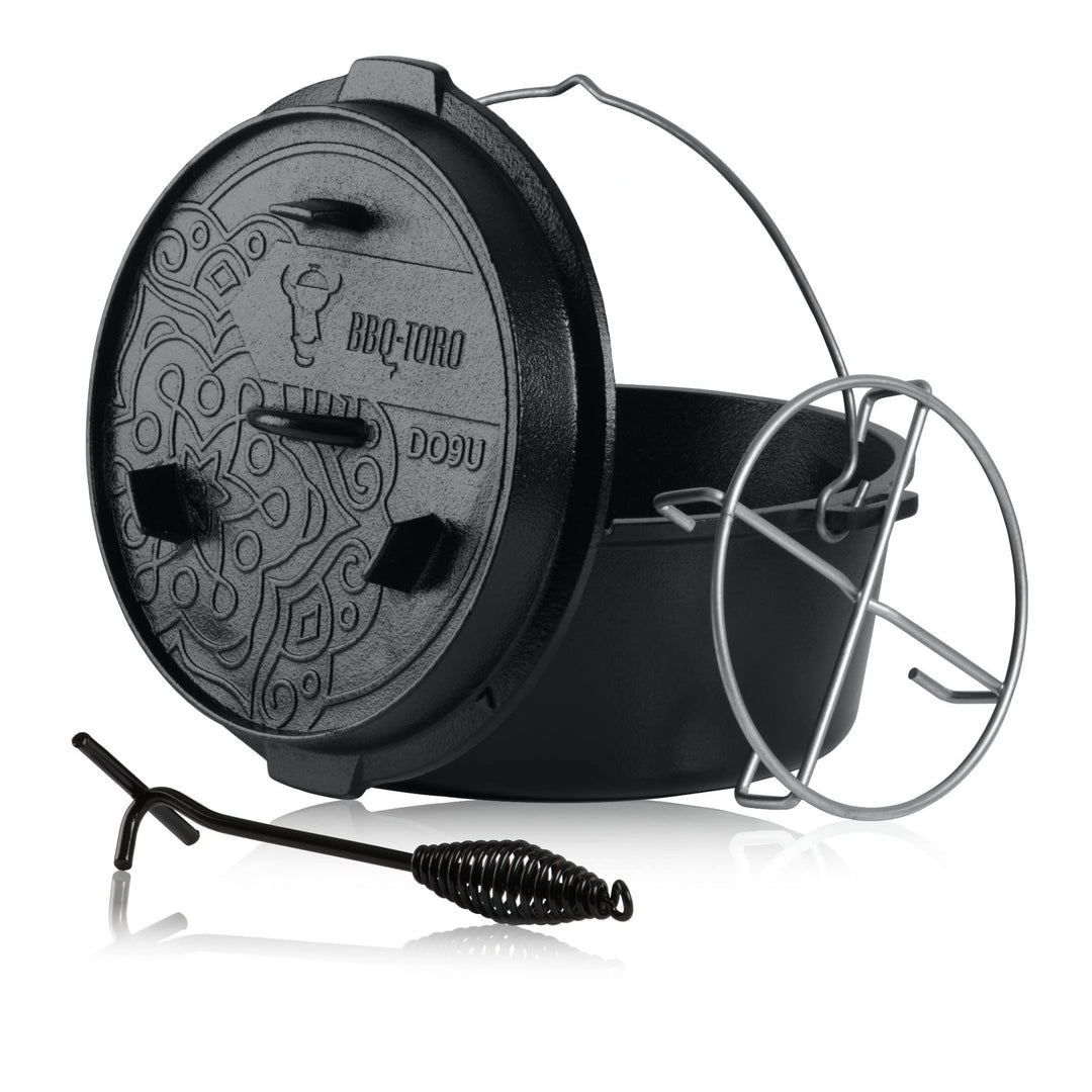 BBQ-Toro Ultimate Dutch Oven mit PRO3+ Beschichtung |9,0 Liter (DO9U), Topf ohne Füsse | bereits ein