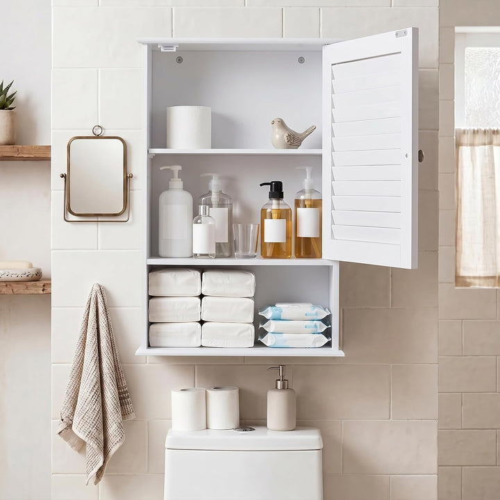 COSTWAY Hängeschrank, Badezimmerschrank hängend, Wandschrank Badschrank mit verstellbarem Einlegebod