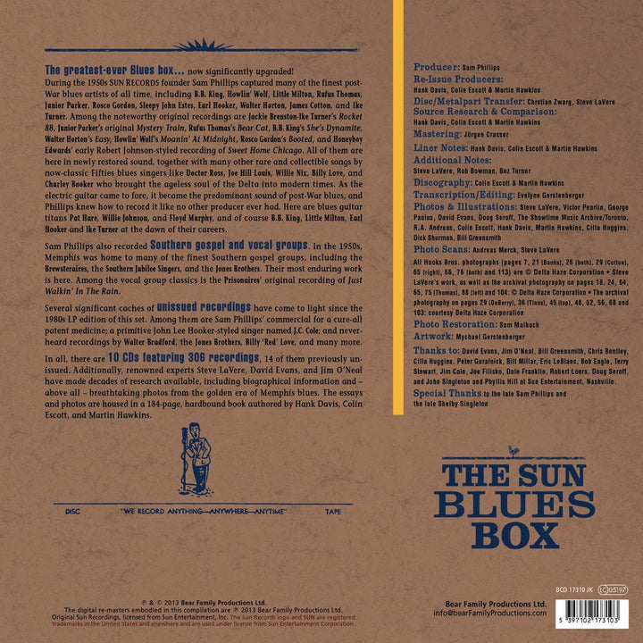 The Sun Blues Box-Blues,R&B and Gospel Music, Audio-CD