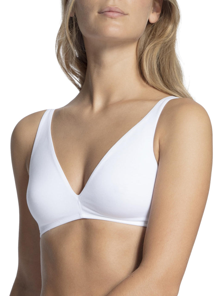 CALIDA Natural Comfort Soft-BH, triangelform Damen, verstellbare Träger, bügellos, aus hochwertiger