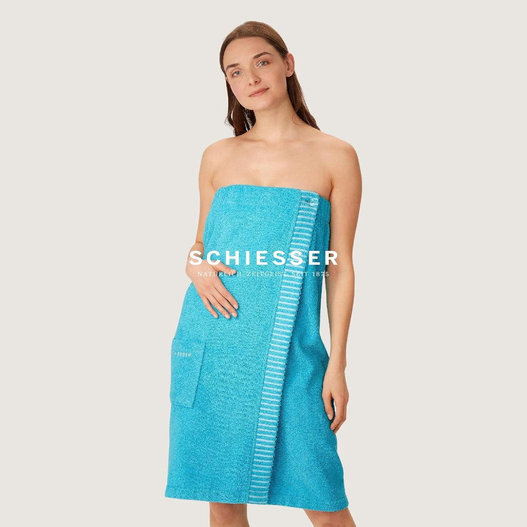 Schiesser Saunakilt Rom für Damen aus saugstarkem Baumwoll-Frottier (Grössen S - XXL), Made in Green