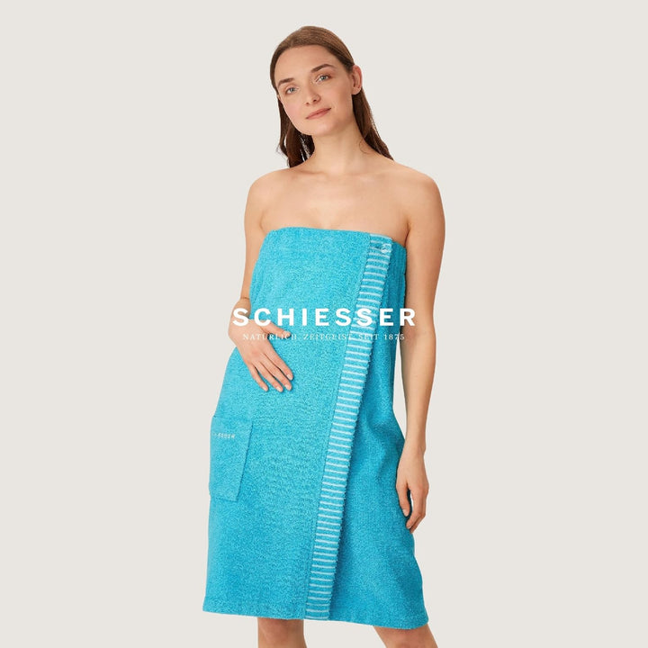 Schiesser Saunakilt Rom für Damen aus saugstarkem Baumwoll-Frottier (Grössen S - XXL), Made in Green