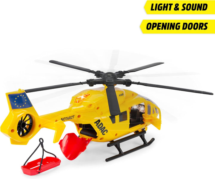 Dickie Toys - ADAC Rettungshelikopter Airbus H145 (36 cm) - grosser Hubschrauber mit Aufzieh-Propell