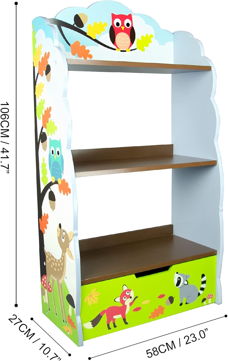 Fantasy Fields Kinderbücherregal Blau Holz Stauraum Schrank TD-1170A Enchanted Woodland, Enchanted W