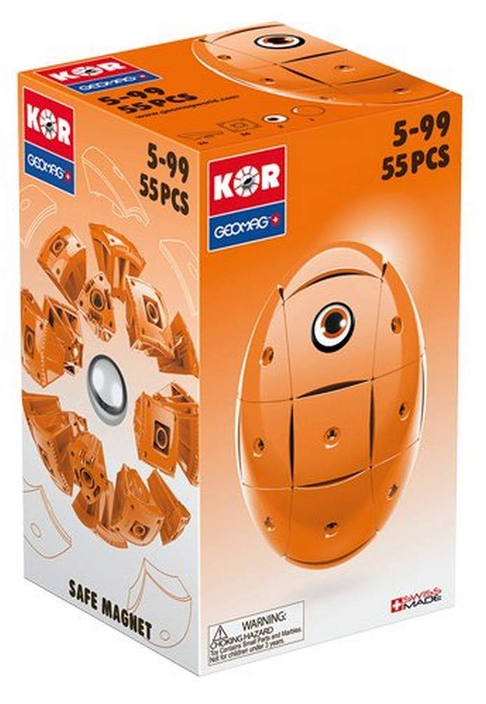 Geomag 671 - Konstruktionspielzeug, KOR Basic, orange, Orange