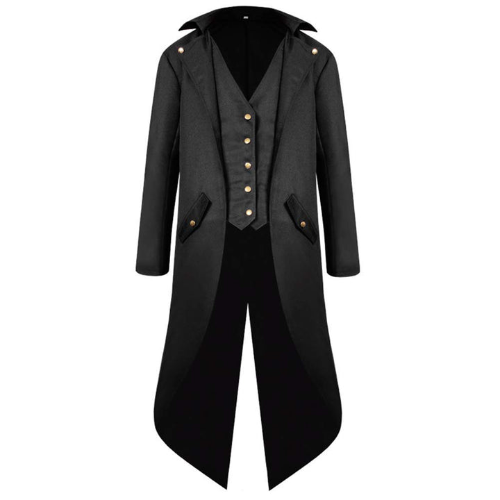 FYMNSI Herren Gothic Steampunk Frack Mantel Männer Mittelalter Viktorianischen Jacke Für Karneval Fa