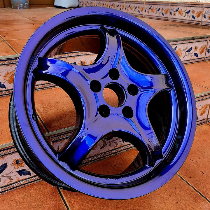 Flip Flop Lack mit Multi Color Chamäleon-Effekt VULCAN (blau-schwarz), 400 ml Sprühlack + Schwarze B