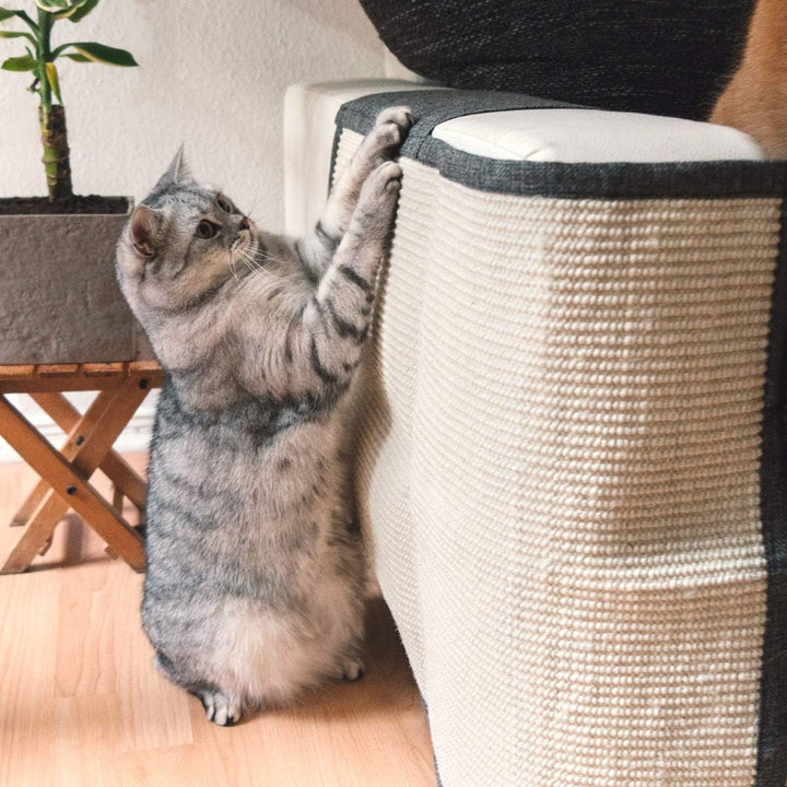 Navaris Kratzmatte für Katzen, Schutz für die rechte Seite, Sofa, Möbel, Boden, Wand, Sisal und Lein