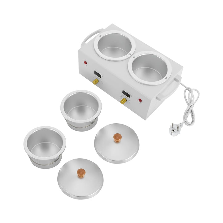 Doppel-Wachswärmer für Haarentfernung 2x600ml LED-Display 20-120℃