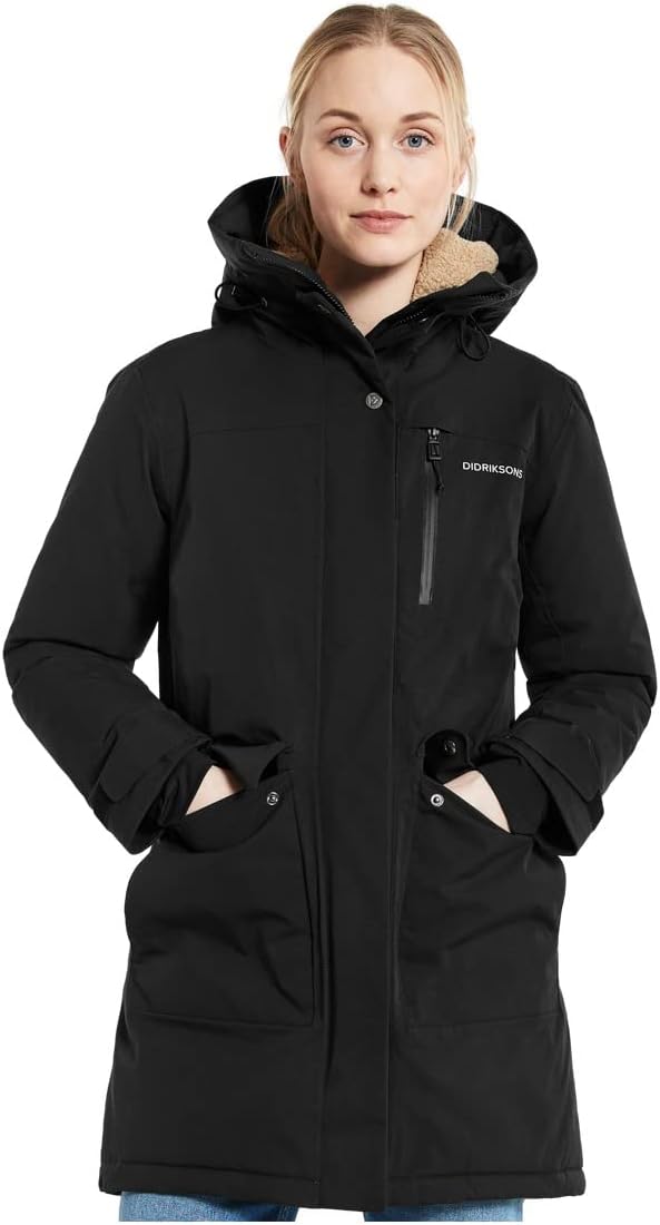 Didriksons Damen Winterjacke CIANA PARKA 2 36 Schwarz, 36 Schwarz