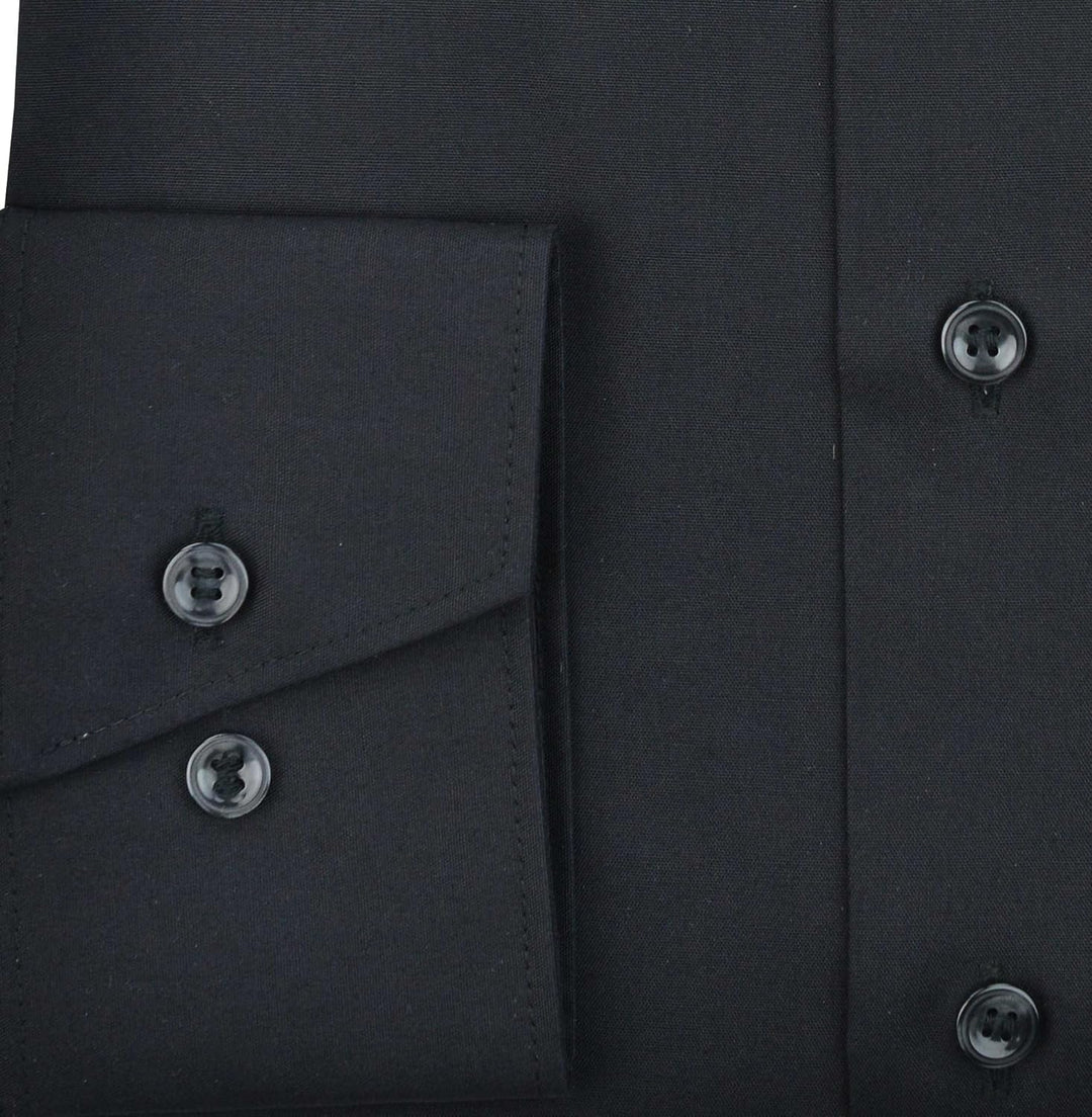 Marvelis Modern Fit Hemd Langarm mit Brusttasche Popeline weiss 38 Schwarz 68, 38 Schwarz 68